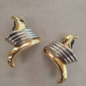 Vintage Signed Piscitelli Clip-on Earrings